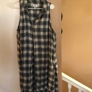 Plaid Sleeveless Tunic